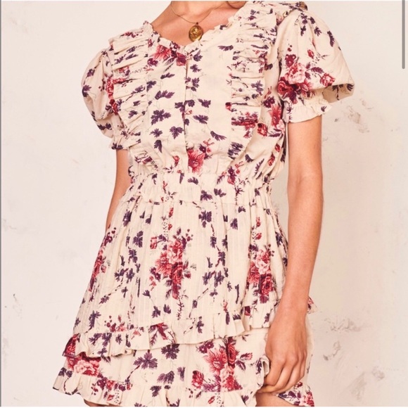 LoveShackFancy Sutton Mini Dress Floral - Picture 2 of 9